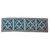 Wool rug, 'Palatial Mosaics' (2.5x8) - Classic Shyrdak Wool Runner Rug in Teal and Brown (2.5x8)
