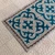 Wool rug, 'Palatial Mosaics' (2.5x8) - Classic Shyrdak Wool Runner Rug in Teal and Brown (2.5x8)