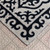 Alfombra de lana, (4x7) - Alfombra tradicional de lana Shyrdak en azul oscuro y blanco (4x7)