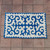 Wool area rug, 'Classic Magic' (2x4) - Handmade Classic Blue and White Shyrdak Wool Area Rug (2x4)