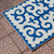 Wool area rug, 'Classic Magic' (2x4) - Handmade Classic Blue and White Shyrdak Wool Area Rug (2x4)