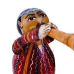 Wood figurines, 'Gallant Ensemble' (set of 3) - Set of Three Hand-Painted Wood Musician Figurines