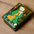 Wood jewelry box, 'Thriving Harvest' - Handmade Black Walnut Wood Jewelry Box with Farmer in Green