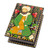 Wood jewelry box, 'Thriving Harvest' - Handmade Black Walnut Wood Jewelry Box with Farmer in Green