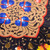 Lacquered wood jewelry box, 'The Night Aral Flowers' - Handcrafted Lacquered Floral Black Walnut Wood Jewelry Box