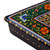 Lacquered papier mache jewelry box, 'Triangular Vitality' - Handmade Green Triangular Jewelry Box with Floral Details