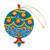 Handpainted wood accent, 'Classic Pomegranate' - Painted Lacquered Pomegranate-Shaped Walnut Wood Ornament