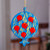 Handpainted wood accent, 'Classic Pomegranate' - Painted Lacquered Pomegranate-Shaped Walnut Wood Ornament