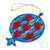 Handpainted wood accent, 'Classic Pomegranate' - Painted Lacquered Pomegranate-Shaped Walnut Wood Ornament