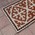 Wool area rug, 'Autumn at the Empire' (2.5x4) - Traditional Brown and Beige Shyrdak Wool Area Rug (2.5x4)