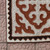 Wool area rug, 'Autumn at the Empire' (2.5x4) - Traditional Brown and Beige Shyrdak Wool Area Rug (2.5x4)