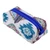 Ikat cotton cosmetic bag, 'Hypnotic Patterns' - Handmade Uzbek Ikat Cotton Cosmetic Bag with Handle