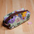 Ikat cotton cosmetic bag, 'Dreamy Designs' - Handmade Cotton Cosmetic Bag with Handle and Ikat Patterns