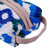 Bolso cosmético de algodón ikat - Bolsa cosmética hecha a mano de algodón Ikat azul y blanco con asa