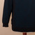 Men's alpaca blend sweater, 'Textures & Azure Diamonds' - Men's Alpaca Blend Sweater in Black and Azure Made in Peru