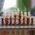 Wood chess piece set, 'Game On' (32 pieces) - Pinewood Chess Piece Set (32 Pieces)
