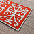 Wool rug, 'Kyrgyzstan's Majesty' (3x4.5) - Classic Geometric Shyrdak Wool Rug in Red Hues (3x4.5)