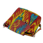 Ikat quilted backpack, 'Color Spectacle' - Ikat Quilted Adras Fabric Backpack Made in Uzbekistan