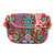 Bolsa de honda de bordado de Iroki - Bolso Bandolera De Mezcla De Algodón Bordado A Mano Con Motivos Florales Y Hojas De Estilo Suzani