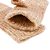Cotton fingerless mittens, 'Prosperous Winter' - Handcrafted Brown and Beige Cotton Fingerless Mittens