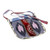 Silk and velvet ikat sling, 'Pink Vitality' - Handcrafted Silk and Velvet Sling in Grey and Blue Hues