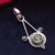 Peridot pendant, 'Chennai Promise' - Sterling Silver and Peridot Modern Indian Jewelry