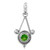 Peridot pendant, 'Chennai Promise' - Sterling Silver and Peridot Modern Indian Jewelry