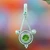 Peridot pendant, 'Chennai Promise' - Sterling Silver and Peridot Modern Indian Jewelry