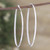 Sterling silver hoop earrings, 'Stylish Halo' - Polished Sterling Silver Hoop Earrings from India (image 2) thumbail