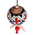 Ceramic wall decor, 'Palatial Daghdghan' - Traditional Cross-Patterned Ceramic Daghdghan Wall Accent