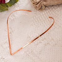 Copper collar necklace, 'Elegant Point' - Pointed Copper Collar Necklace from Mexico
