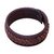 Leather wristband bracelet, 'Weaver's Life' - Handcrafted Woven Leather Wristband Bracelet from Thailand thumbail