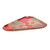 Glazed ceramic platter, 'Abundance Realm' - Triangular Red-Orange Ceramic Platter with Traditional Theme
