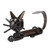Recycled metal sculpture, 'Whiskered Curiosity' - Eco-Friendly Whimsical Cat-Themed Recycled Metal Sculpture