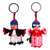 Cotton keychains, 'Sasun Duo' (set of 2) - Handmade Set of 2 Sasun-Themed Crocheted Cotton Keychains
