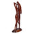Wood sculpture, 'Lovers Embrace' - Romantic Semi-Abstract High-Polished Apricot Wood Sculpture