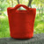 Crocheted tote bag, 'Red Vibe' - Crocheted Tote Bag in Red Handmade in Armenia