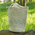 Crocheted tote bag, 'Wavy Vibe' - Crocheted Tote Bag in Grey and Aqua with Wavy Pattern