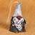 Ceramic bell ornament, 'Starry Gnome' - Gnome Ceramic Bell Ornament Handcrafted & Painted in Armenia