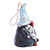 Ceramic bell ornament, 'Starry Gnome' - Gnome Ceramic Bell Ornament Handcrafted & Painted in Armenia