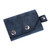 Men's tri-fold leather wallet, 'Modern Flair in Blue' - Armenian Handmade Men's Tri-Fold Leather Wallet in Blue