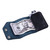 Men's tri-fold leather wallet, 'Modern Flair in Blue' - Armenian Handmade Men's Tri-Fold Leather Wallet in Blue