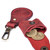Leather earbud holder and keychain set, 'Lucky Melody in Red' - 100% Red Leather Earbud Holder and Keychain Set