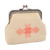 Embroidered linen coin purse, 'Armenian Traditions' - Embroidered Linen Coin Purse with Brass Kiss Lock Closure