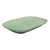 Ceramic plate, 'Mint Auras' - Glazed Oblong-Shaped Mint Green Ceramic Plate from Armenia