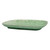 Ceramic plate, 'Mint Auras' - Glazed Oblong-Shaped Mint Green Ceramic Plate from Armenia