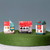 Ceramic figurines, 'Colorful Cottages' (set of 3) - 3 Hand-Painted Glazed Armenian Cottage Ceramic Figurines