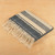 Wool throw, 'Cozy Indigo' - Hand-Woven Striped Wool Throw in Blue and Ivory from Armenia