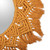 Mirror de acento de pared de algodón macrame - Espejo De Acento De Pared De Macrame De Algodón De Algodón Amarillo Tejido A Mano