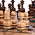 Wood and resin board game set, 'Double the Enjoyment' - Handcrafted Wood and Resin Chess & Backgammon Board Game Set